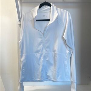 Jockey White Zip-Up Jacket